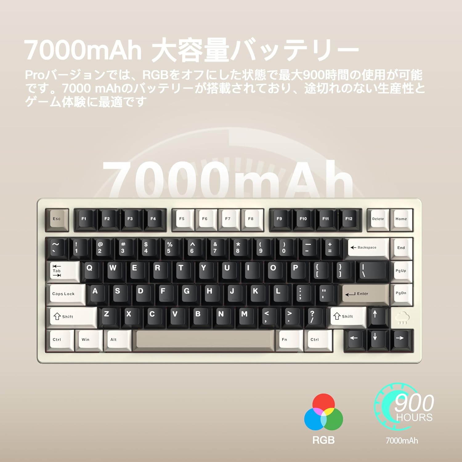 メカニカルキーボード 75%サイズ 雨音打鍵音 ホットスワップ対応 RGBバックライト アルミ製
