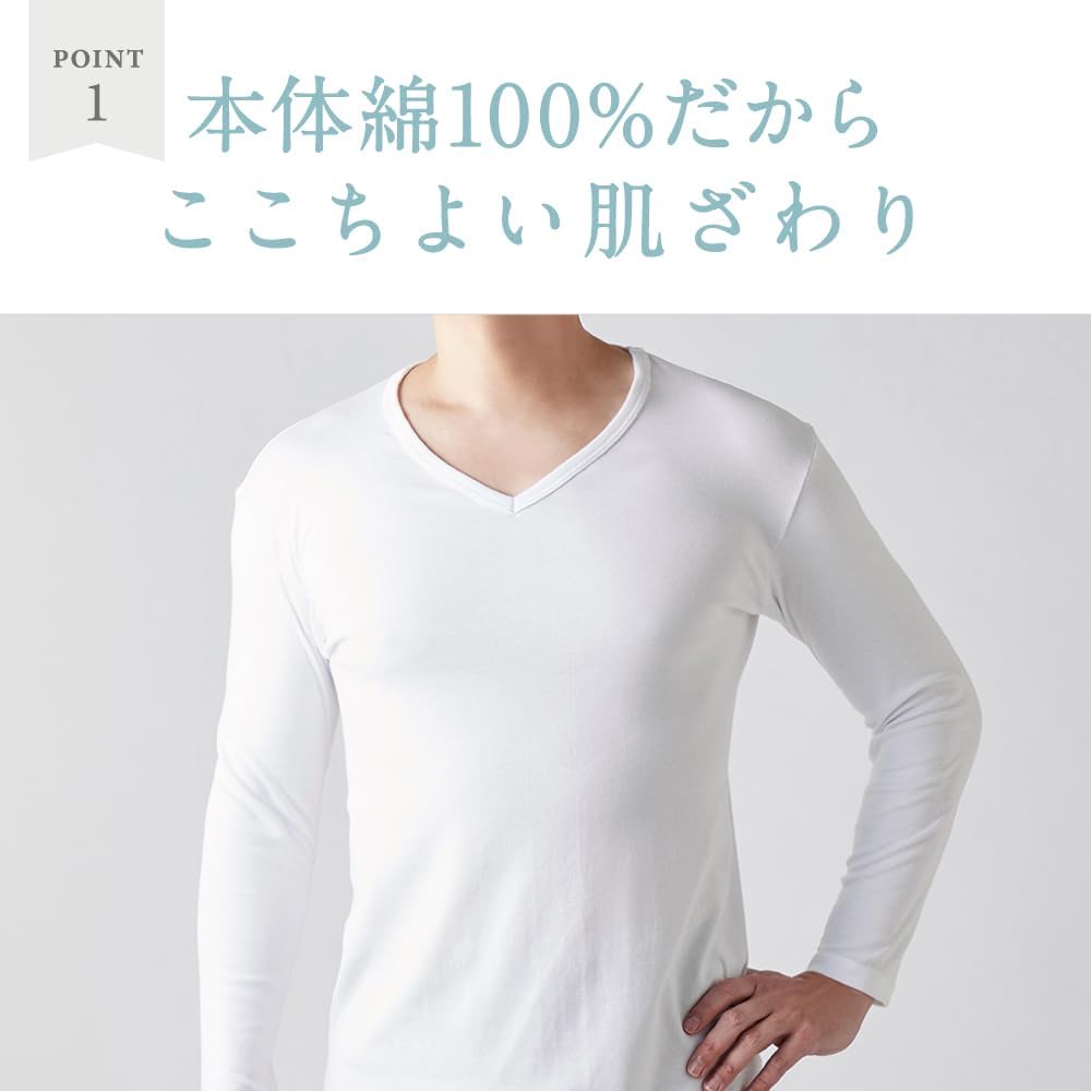 コア製品：インナーシャツ  
主要な機会：特に指定なし  
対象者：メンズ  
材料と属性：Cotton 100%、ダブルホット、Vネック、9分袖

書き直されたタイトル：  
メンズ ダブルホット Vネック9分袖 コットン100% インナーシャツ