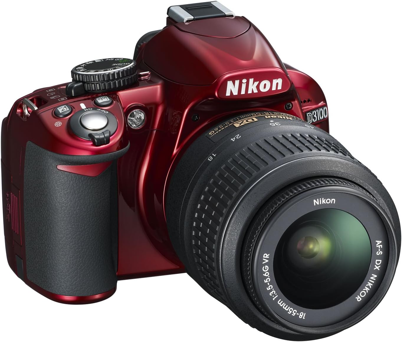 Nikon D3100 デジタル一眼レフカメラ レッド ダブルズームキット 200mm