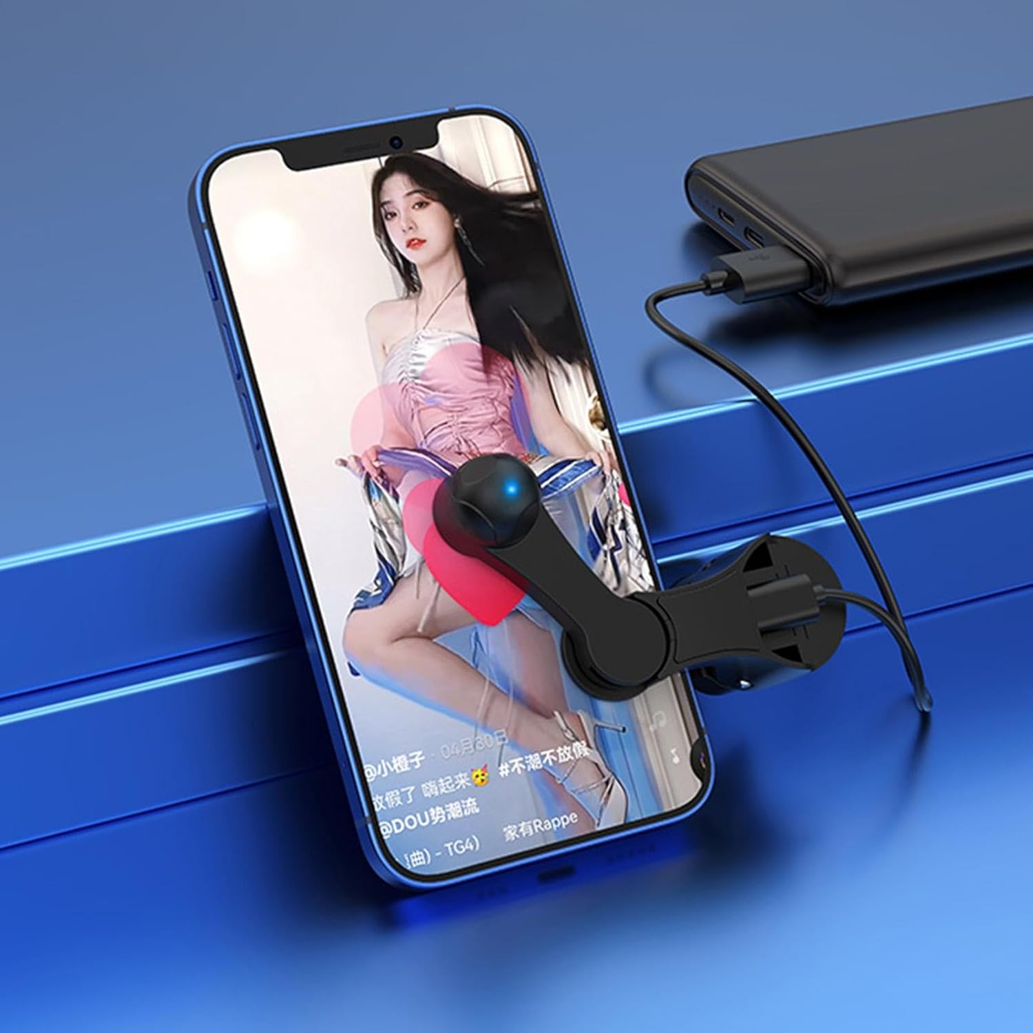 スマホ自動タップ装置 連打機 USB給電式 無音 180度回転 ゲーム・ライブ配信向け