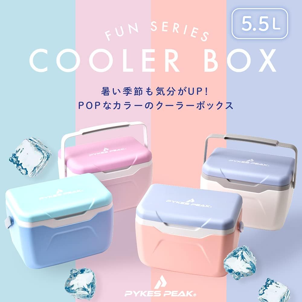 ミニクーラーボックス 5.5L/20L 小型 保冷剤付き 釣り・キャンプ用【FUN SERIES】