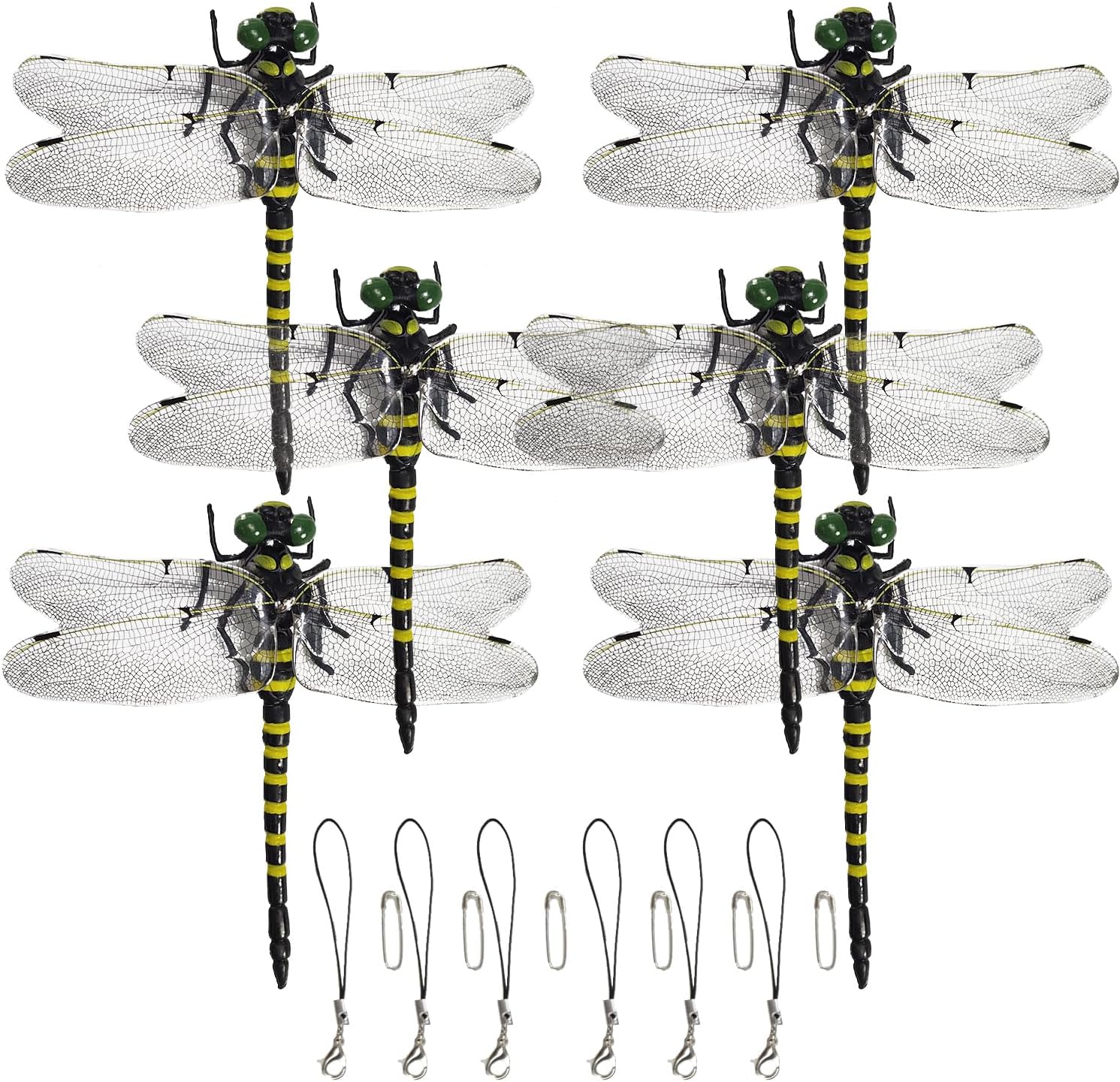 蜂よけオニヤンマ 虫除け模型 本物サイズ12cm 6個セット