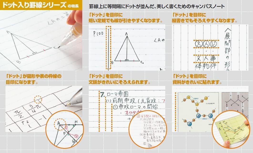 コクヨ A6 ドット入りキャンパスノート B罫 48枚 10冊セット