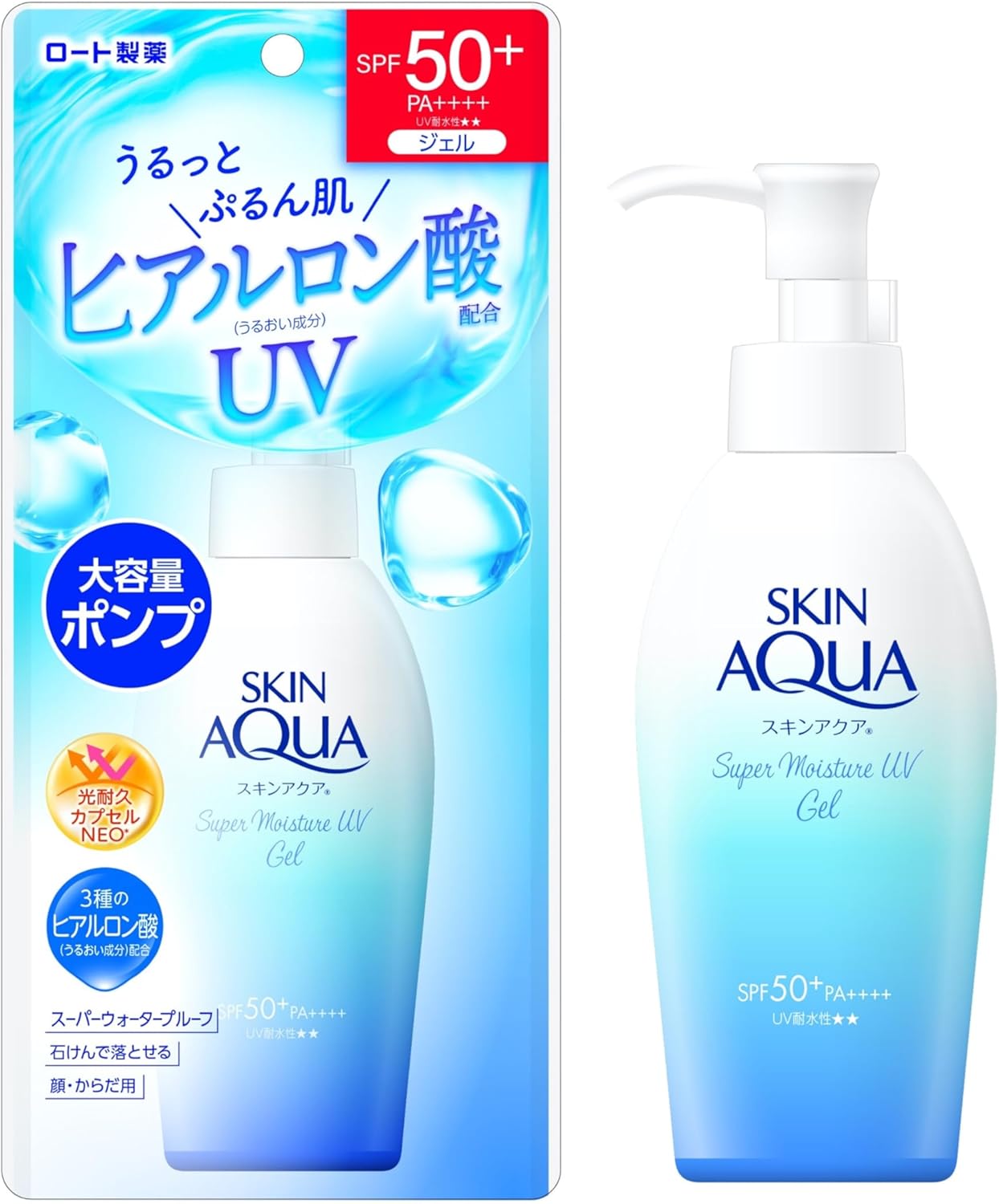 スキンアクア 50+ スーパーモイスチャージェル ポンプ 140g