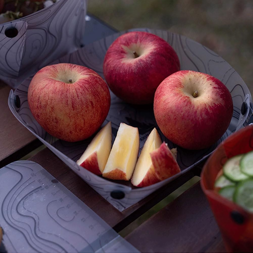 アウトドアキャンプ用超軽量折りたたみボウル - 食品安全素材製で持ち運び便利