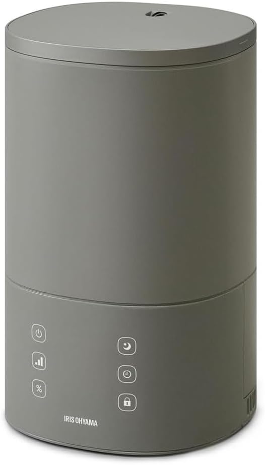 加湿器 大容量 ハイブリッド式 550ml 3.8Lタンク 小型 卓上用 グレー
