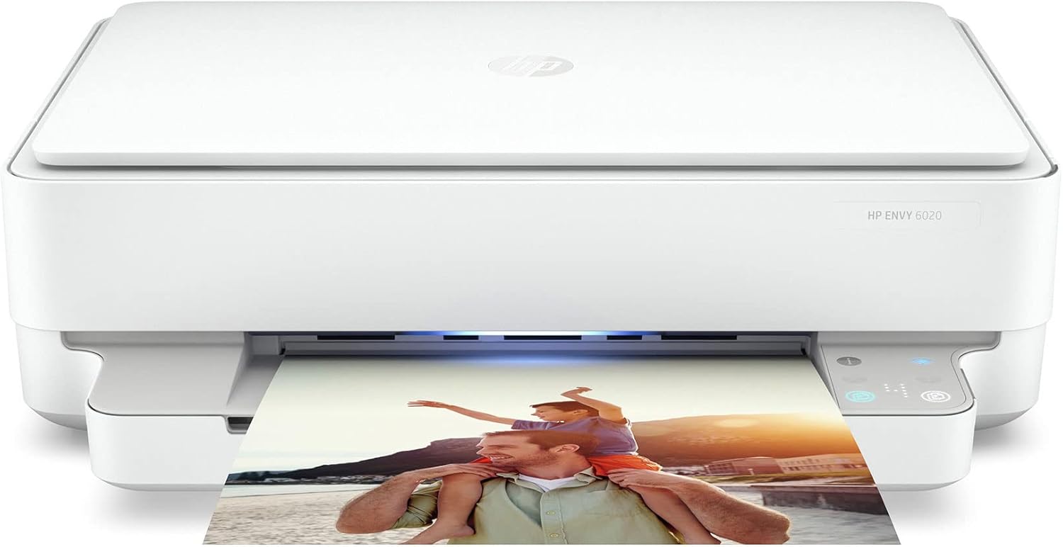 HP ENVY 6020 A4インクジェット複合機 ホワイト 自動両面印刷 Wi-Fi対応