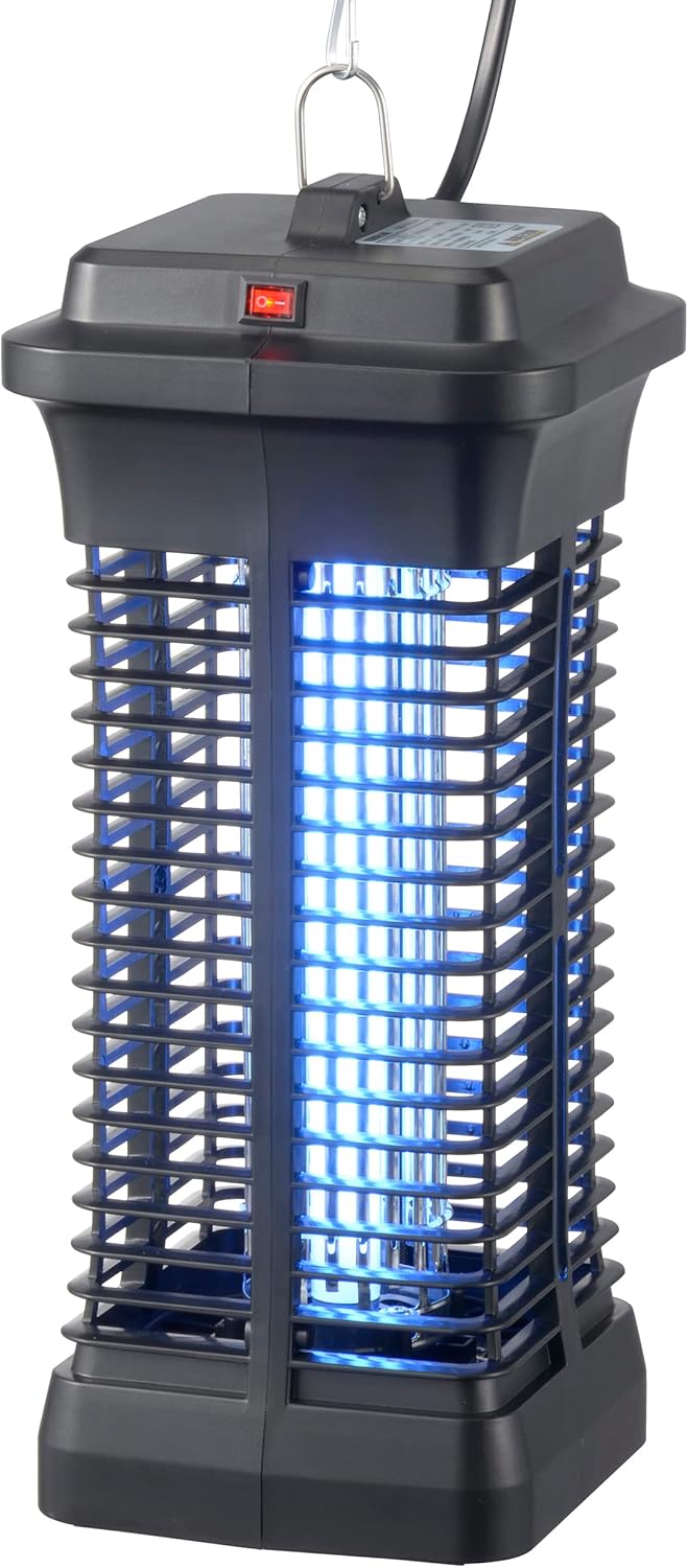 オーム電機 360°薬剤不要電撃殺虫器 屋内用 吊り下げ式 AC電源 OBK-GH106W