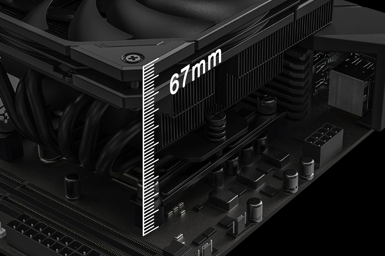ロープロファイルCPUクーラー IS-67-XT BLACK - 67mm 6ヒートパイプ搭載、HTPC・ITX向け、120x15mmファン、Intel/AMD対応