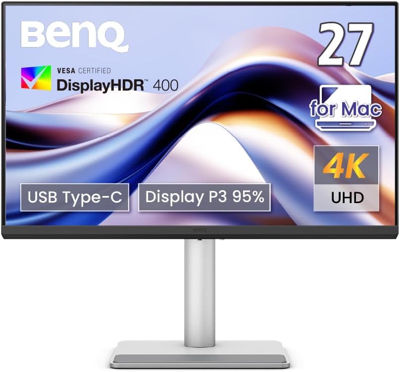 Mac向け4K UHDモニター BenQ MA270U（27インチ/ナノマットIPS/USB Type-C/スピーカー内蔵）