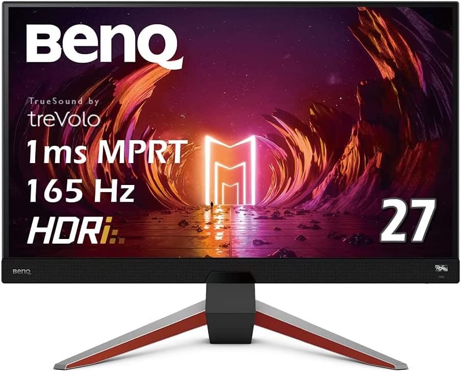 BenQ MOBIUZ EX2710Q 27インチ ゲーミングモニター 165Hz IPS WQHD HDRi 1ms FreeSync 2.1chスピーカー付き