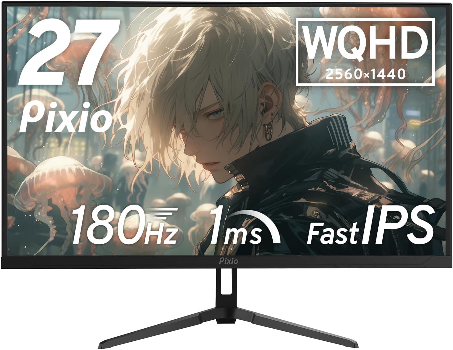 27インチ 180Hz WQHD ゲーミングモニター ブラック スピーカー内蔵 2年保証