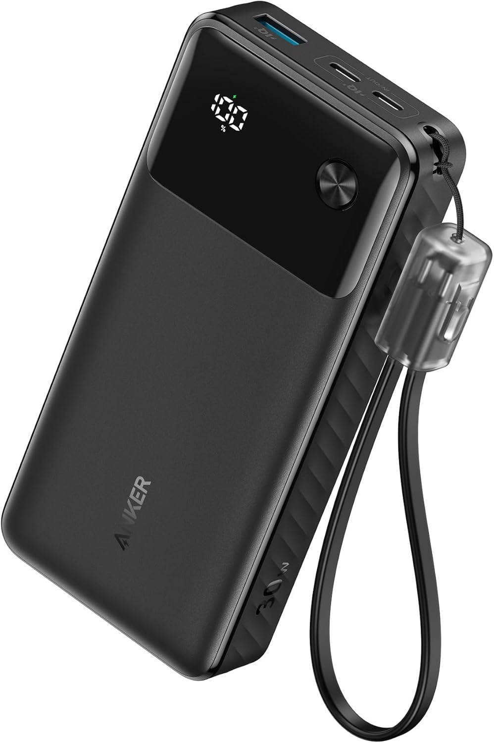 Anker 30Wモバイルバッテリー 20000mAh USB-C & USBケーブル付属【PD/PowerIQ/PSE適合】 ブラック