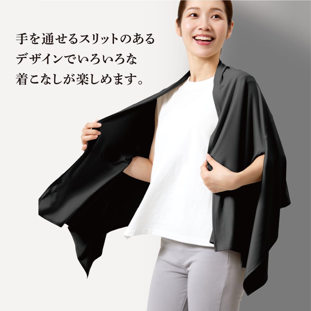 レディース UVカットプロテクトケープストール 暑さ対策用 シャイン