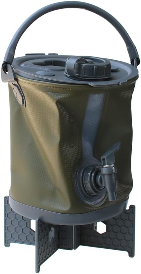 2-in-1 水運搬キャリア＆バケツ 8L オリーブ