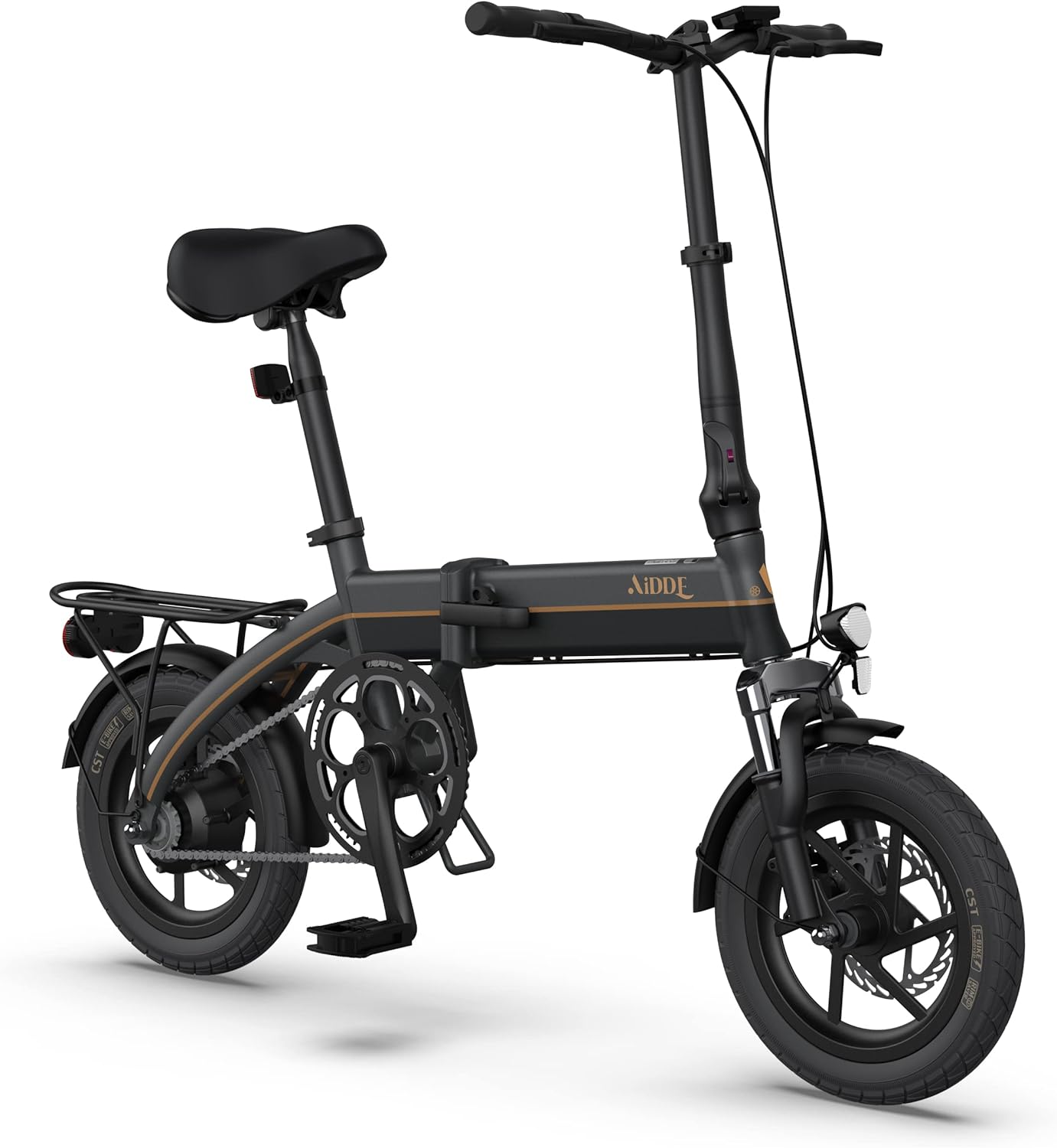 AiDDE 14インチ折りたたみ電動アシスト自転車 A1TS 公道可 最大走行距離80km 5段アシストモード搭載
