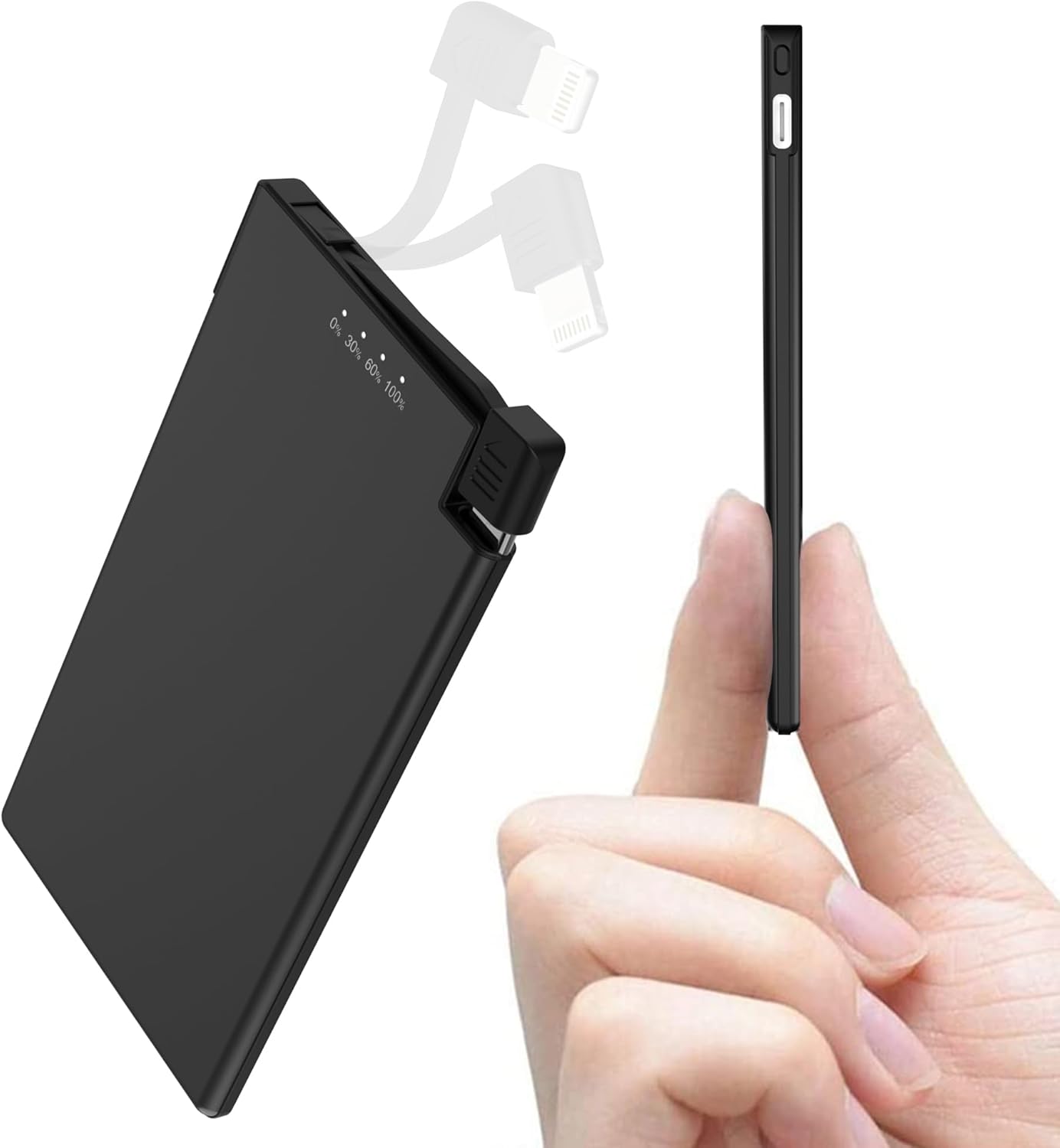 モバイルバッテリー 5000mAh 軽量・超薄型 充電器 iPhone・AirPods対応 持ち運び便利【PSE認証済】
