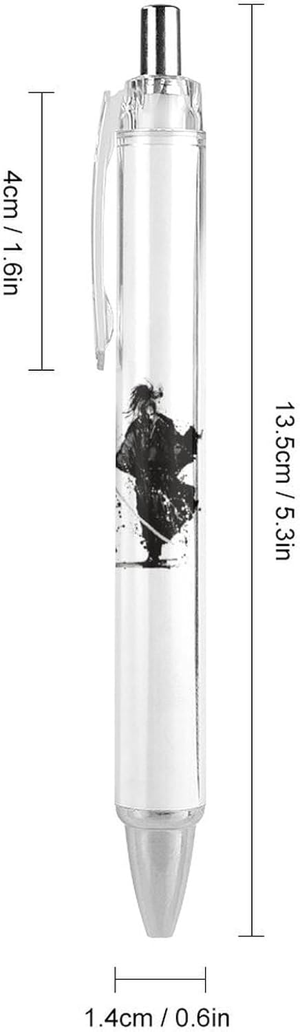 和風武士デザイン油性ボールペン4本セット 0.5mm 黒 書きやすい 文房具 祝いギフト