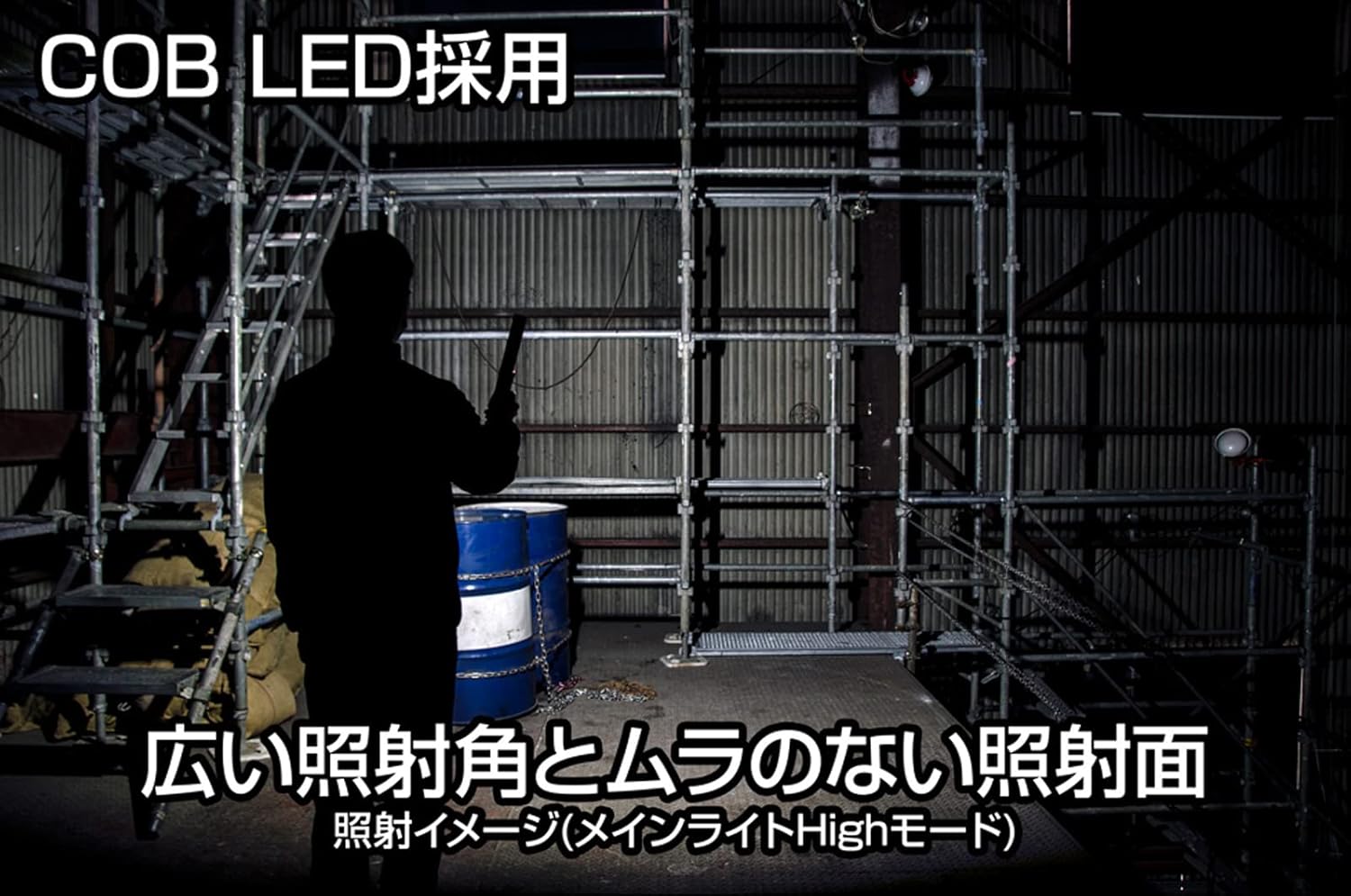 USB充電式ハンディLEDワークライト 125~740ルーメン マグネット付き