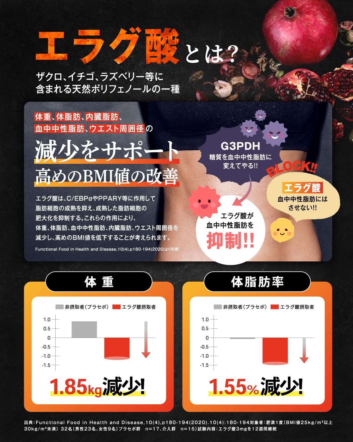 肥満対策サプリメント カロバーンEX 30日分 αリポ酸配合 体重・体脂肪・中性脂肪減少サポート