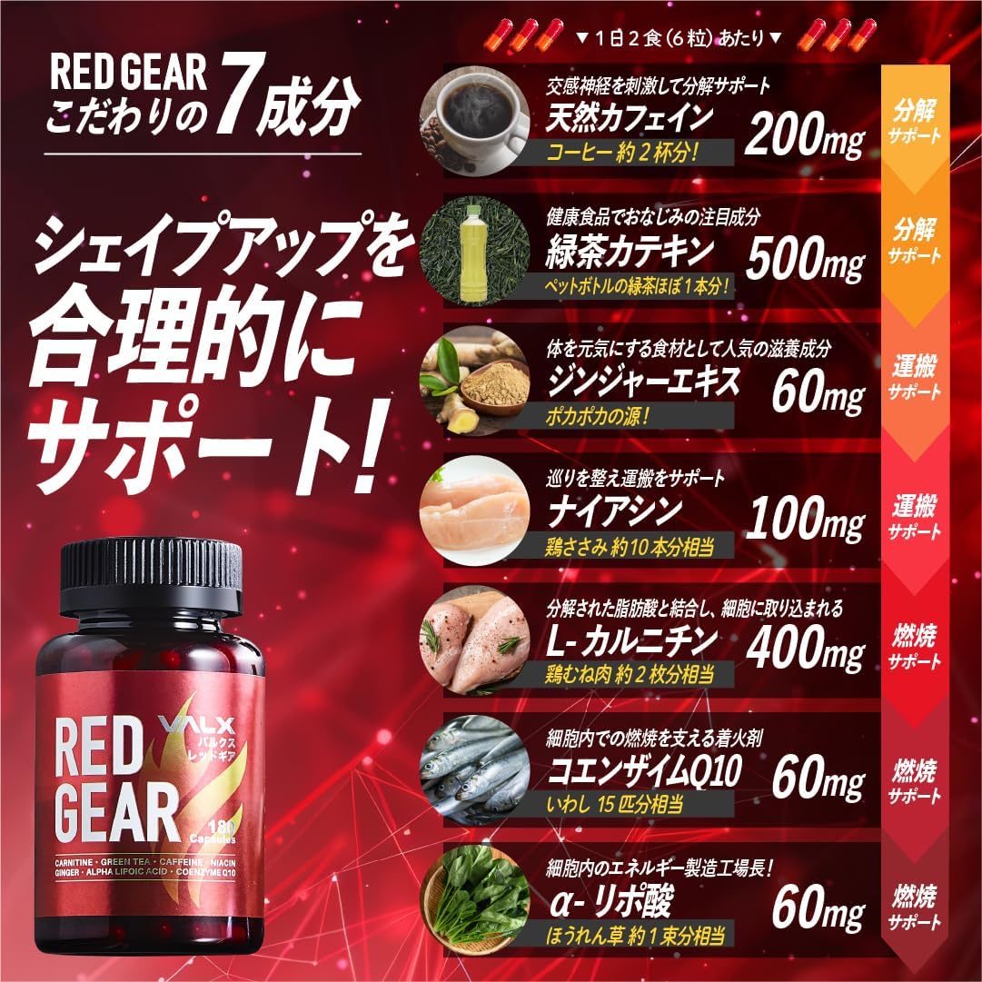 ダイエットサポート L-カルニチン配合 30日分 180粒【運動中用】 山本義徳監修