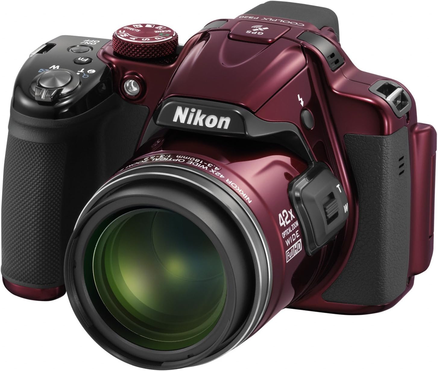 Nikon COOLPIX P520 デジタルカメラ 光学42倍ズーム バリアングル液晶 レッド