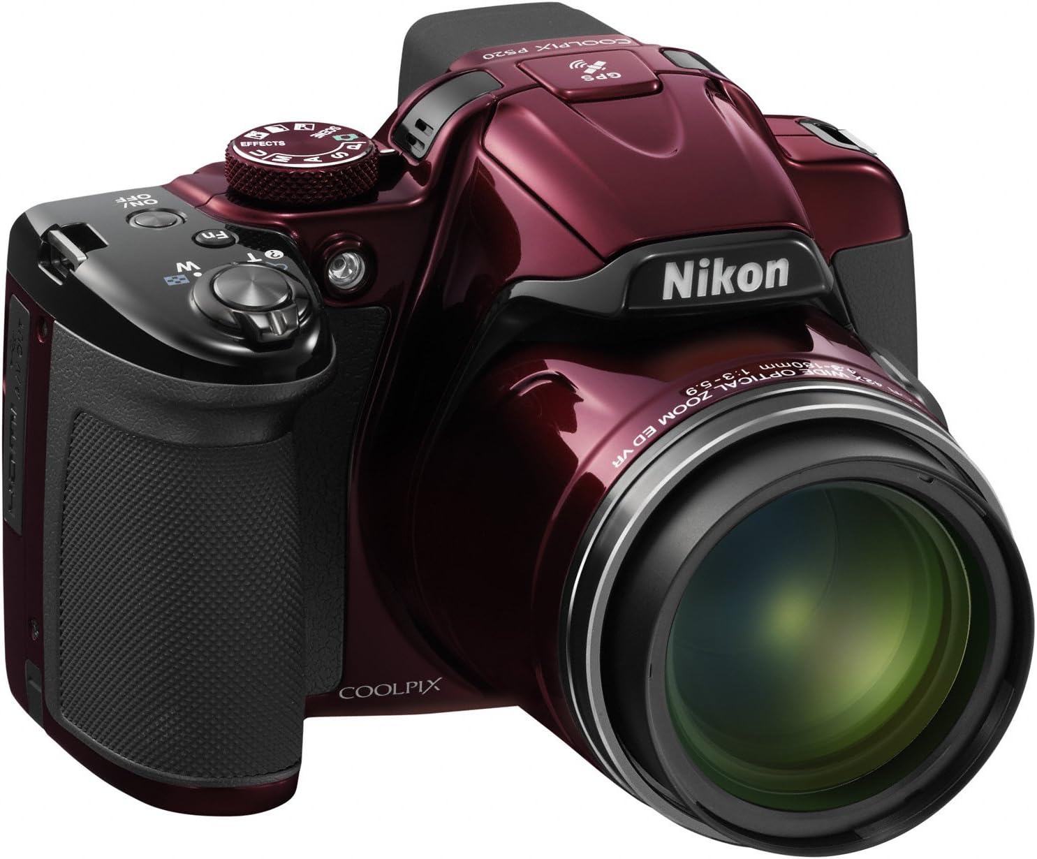 Nikon COOLPIX P520 デジタルカメラ 光学42倍ズーム バリアングル液晶 レッド