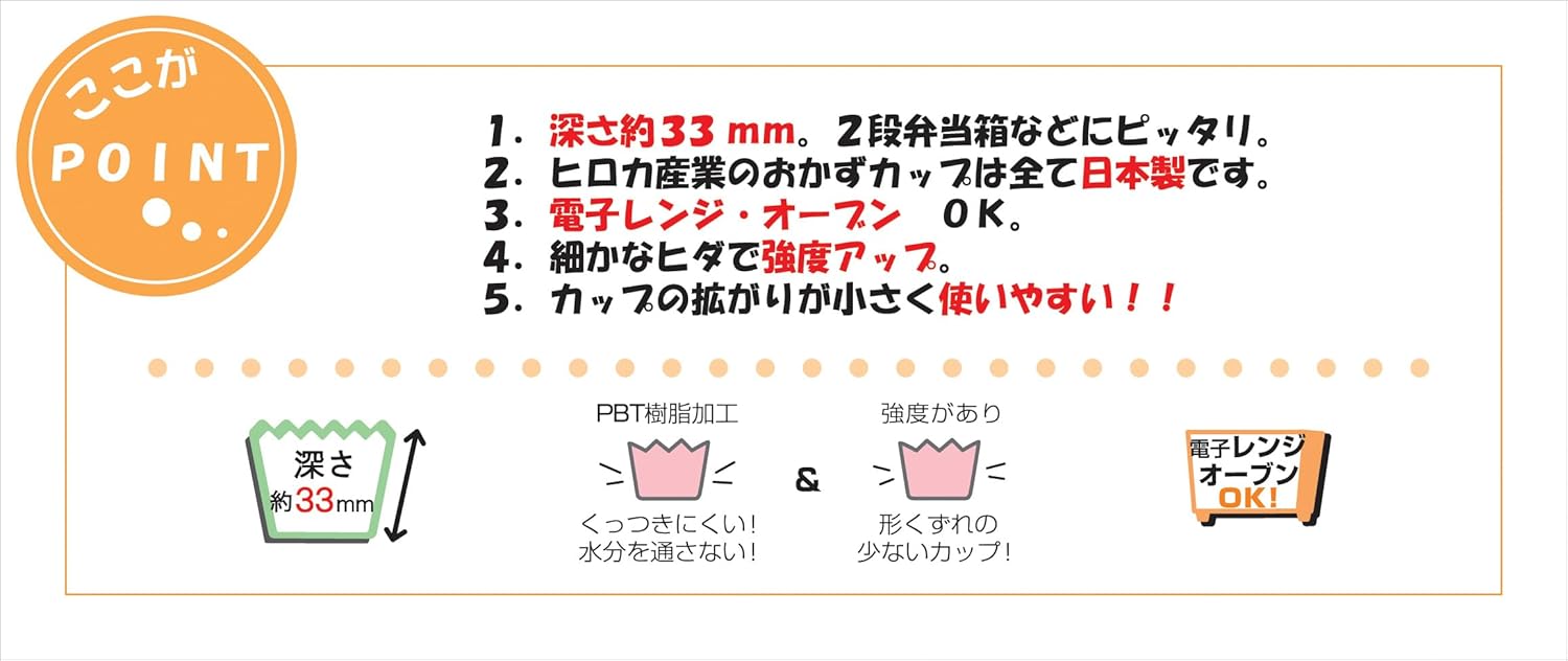 英字柄おかずカップ 深形小判 96枚入 日本製