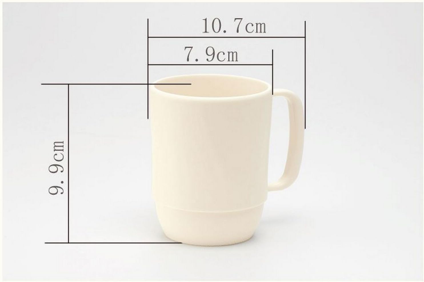 レンジ用アイボリーマグカップ（外寸107×79×99mm）