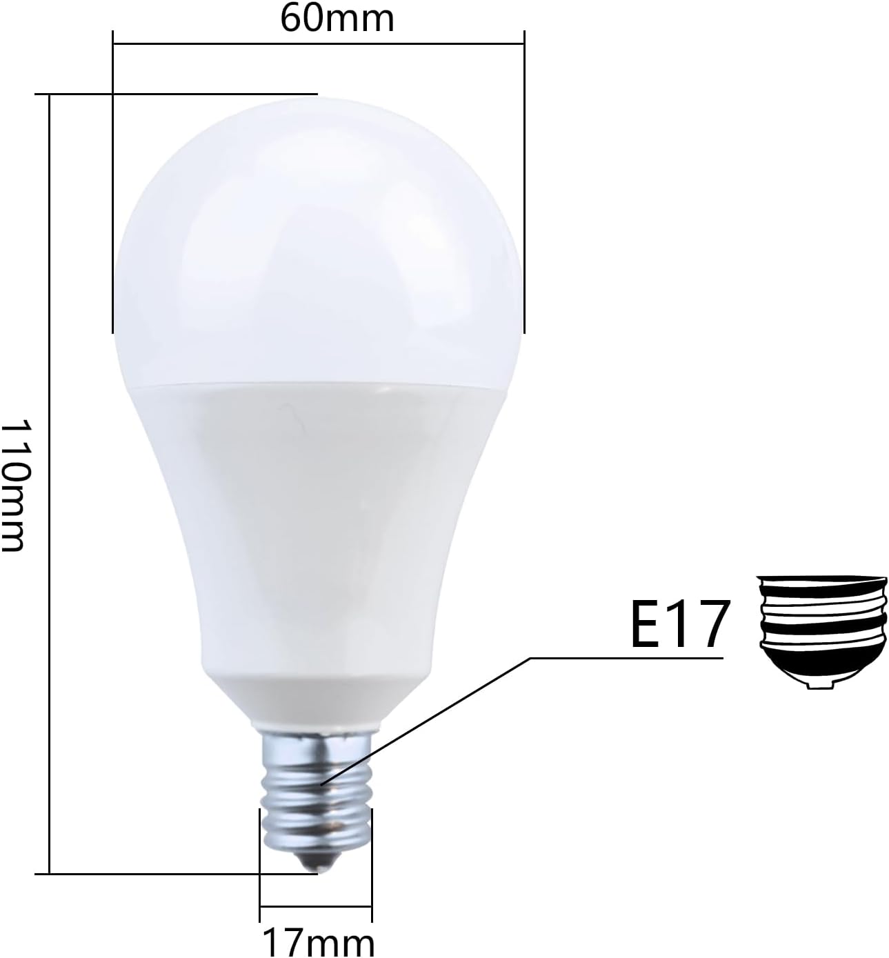 E17口金 LED電球 100W形相当 昼白色 10W 1200lm PSE認証 1個パック