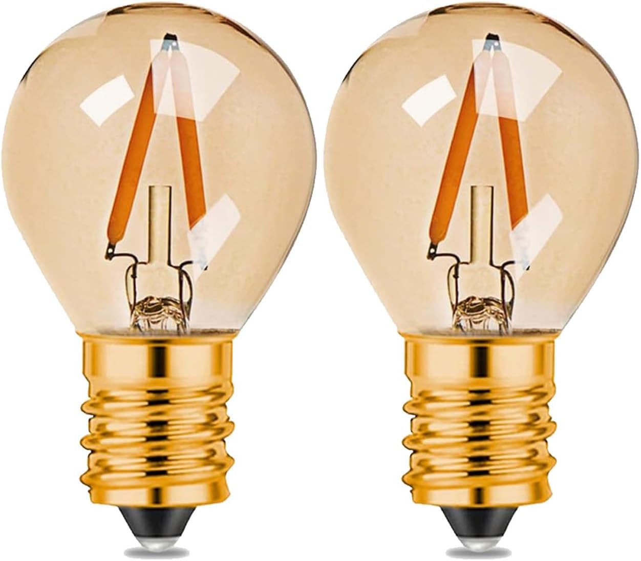 レトロな北欧風LED電球 G40 ミニボール形 2200K E17口金 1W 2個入り