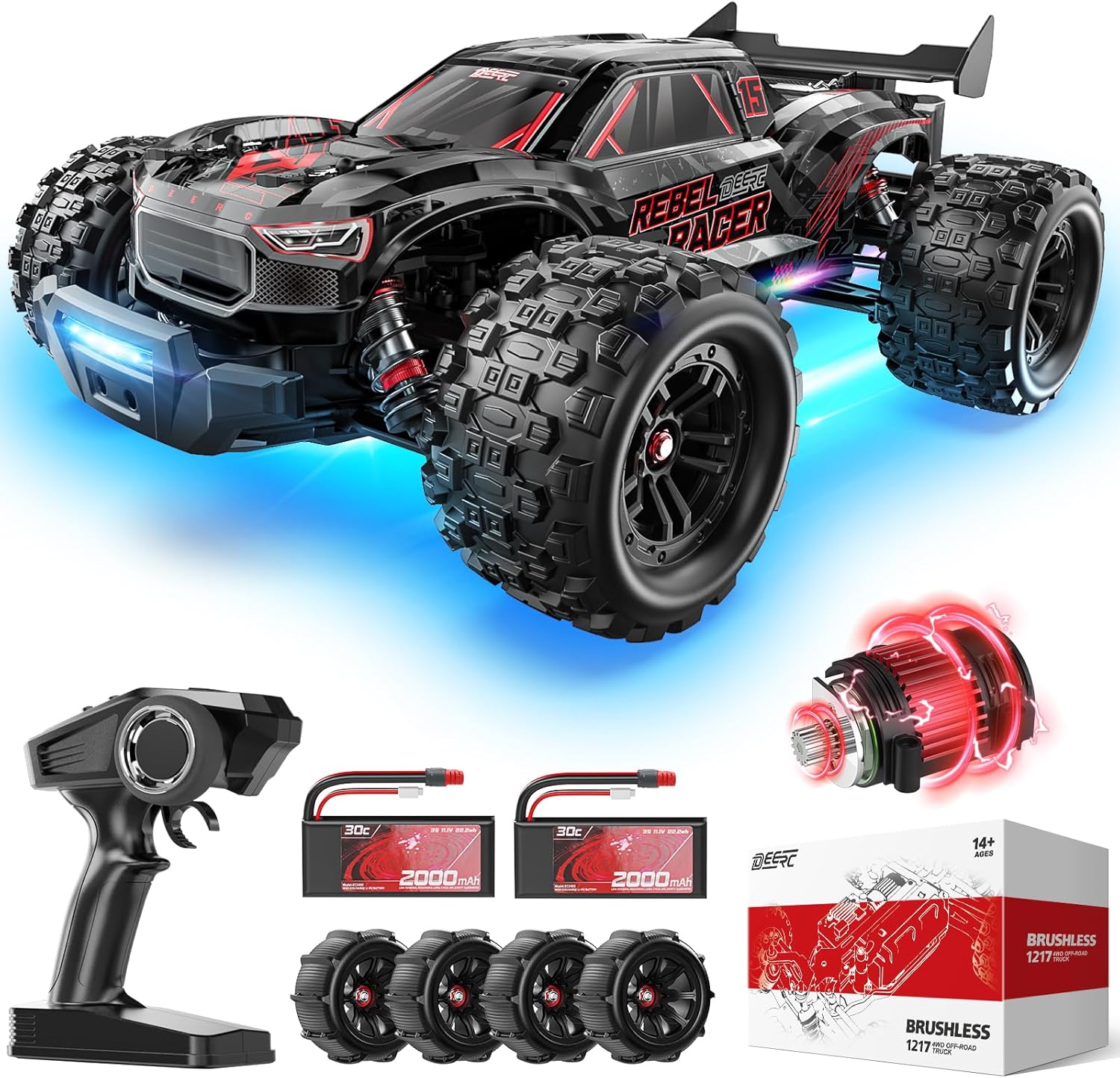 オフロードラジコンカー 68km/h 高速ブラシレスモーター 1/14 四輪駆動 2.4GHz 男性向け 誕生日プレゼント