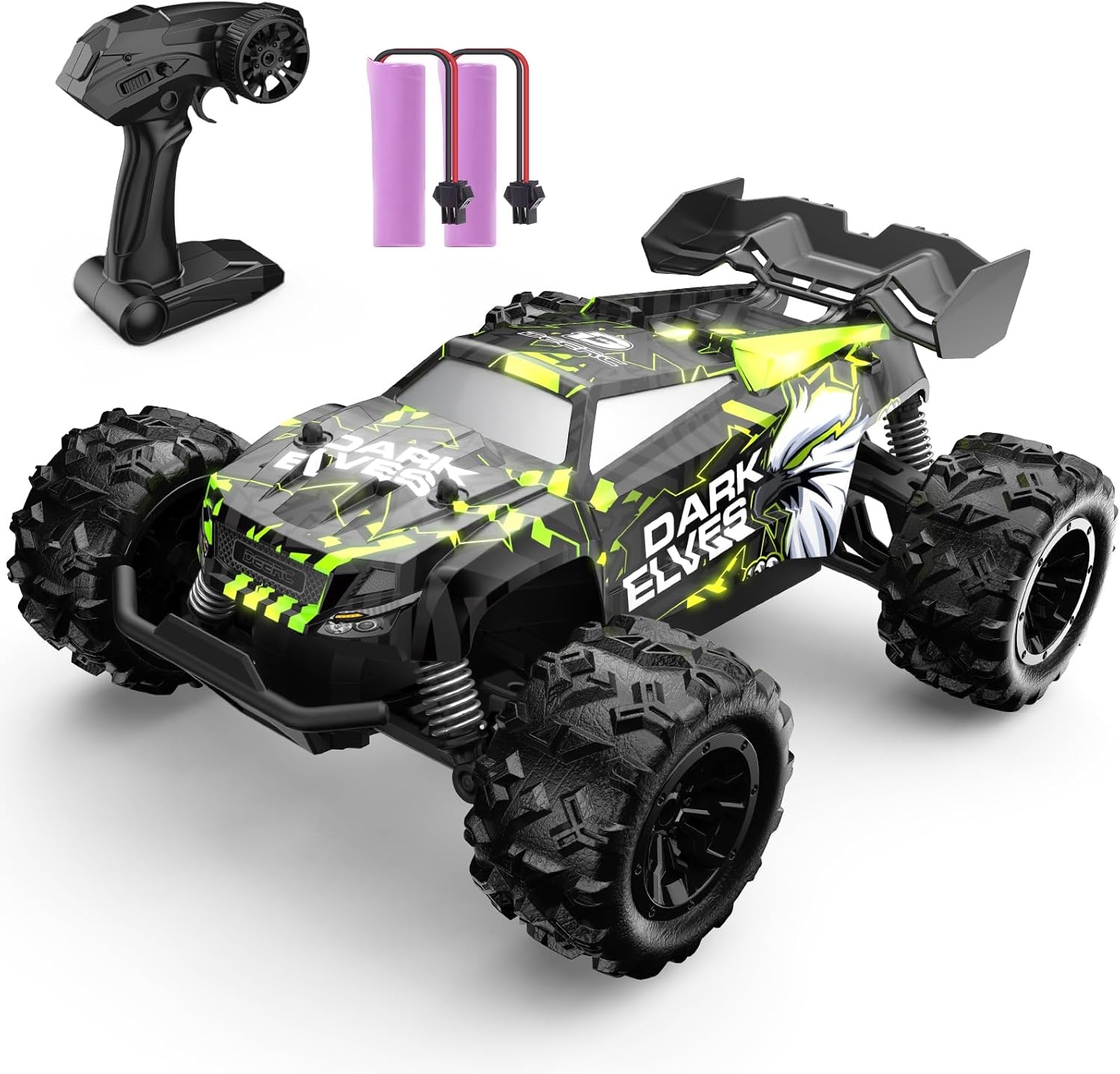 子供向けオフロードRCカー - 2.4GHz全地形対応リモコンカー (40分操作) グリーン