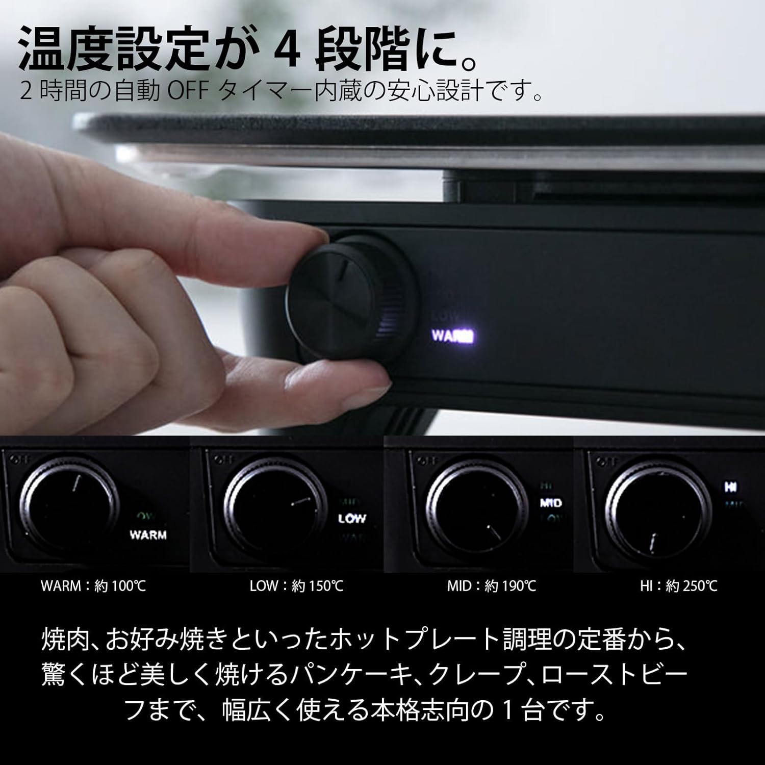 減煙 アビエン マジックグリル ホットプレート 焼肉用 コンパクト ブラック