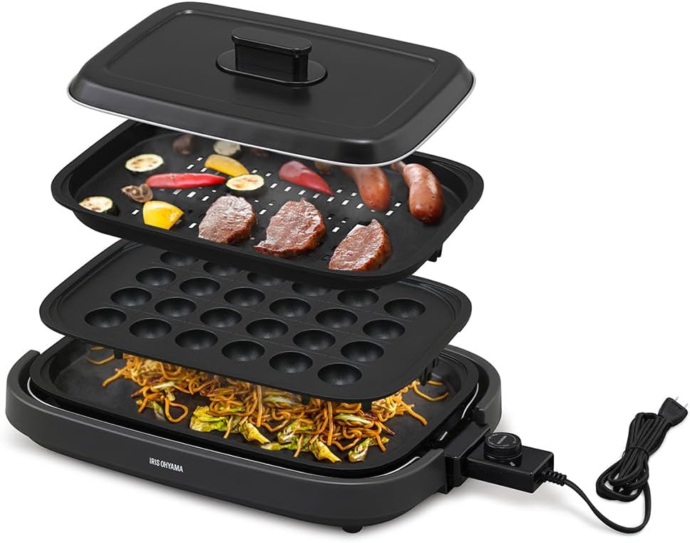 たこ焼き・焼肉・平面プレート付きホットプレート ZIHA-A30-HA アッシュ【Amazon限定】