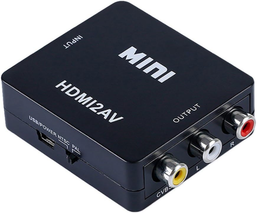 HDMI to AV変換アダプタ 1080P対応 USB電源供給付き
