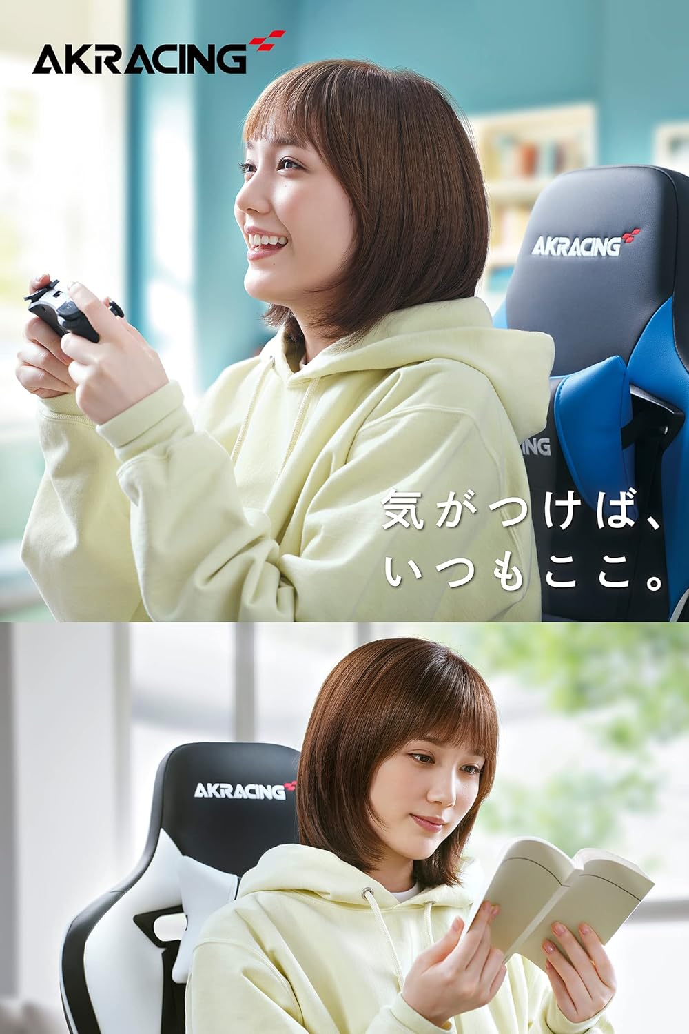 在宅用 AKRacing Pro-X V2 ゲーミングチェア 高耐久PUレザー グレー 180度リクライニング 5年保証