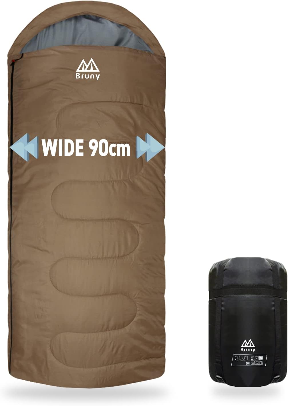 冬用人工ダウンシュラフ -30℃封筒型 大サイズ 90cm