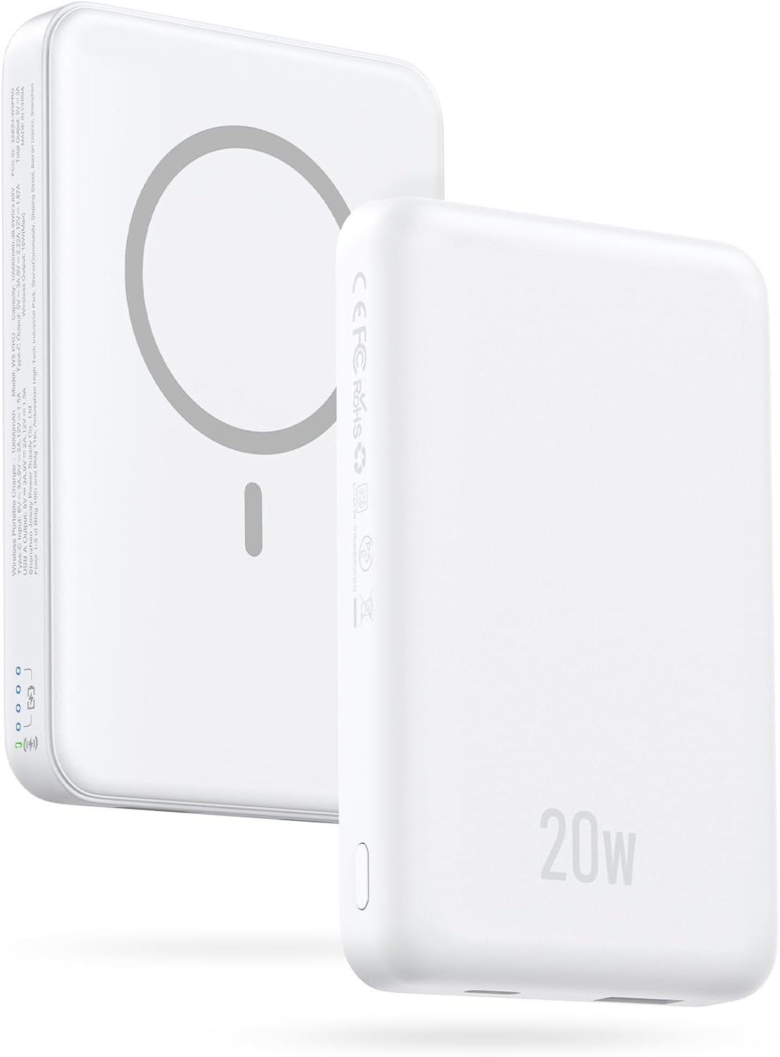 MagSafe対応超薄型10000mAhモバイルバッテリー - PD20W急速充電・三台同時充電・ワイヤレス・コンパクト - PSE認証済み・旅行・出張・災害用