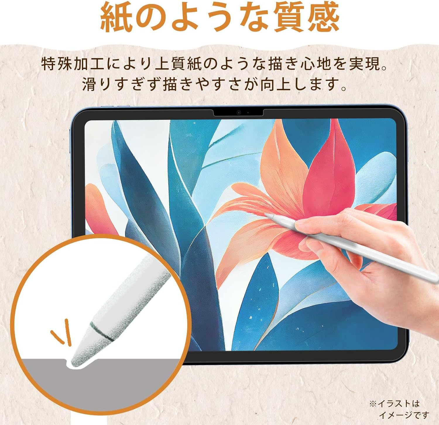 iPad Air 11インチ用 ペーパーライクフィルム 反射低減・ペン先磨耗防止