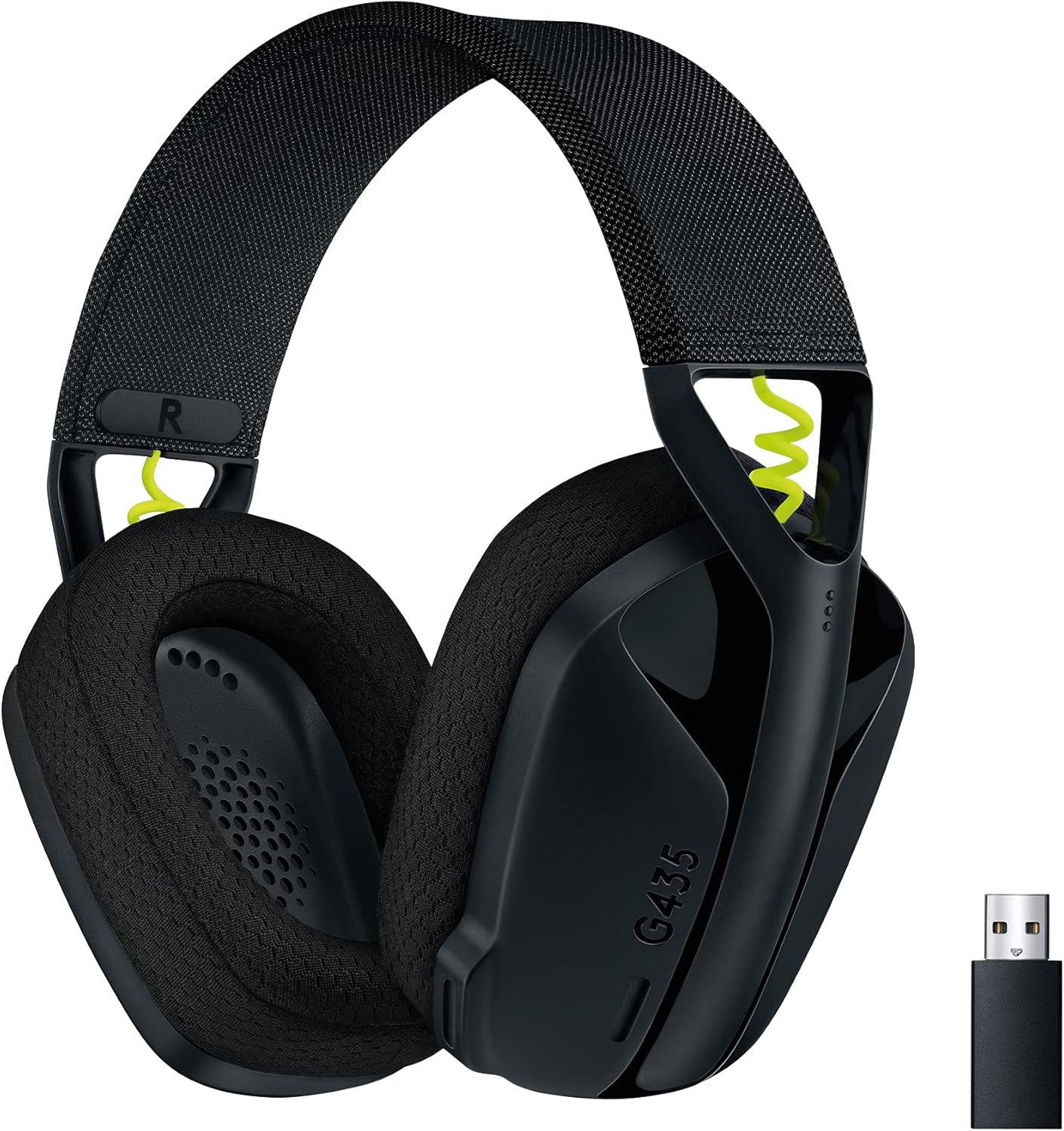 Logicool G G435BK ゲーミング ワイヤレスヘッドセット - 軽量165g, Bluetooth, マイク付き, 18時間連続使用, PS5/PS4/PC対応