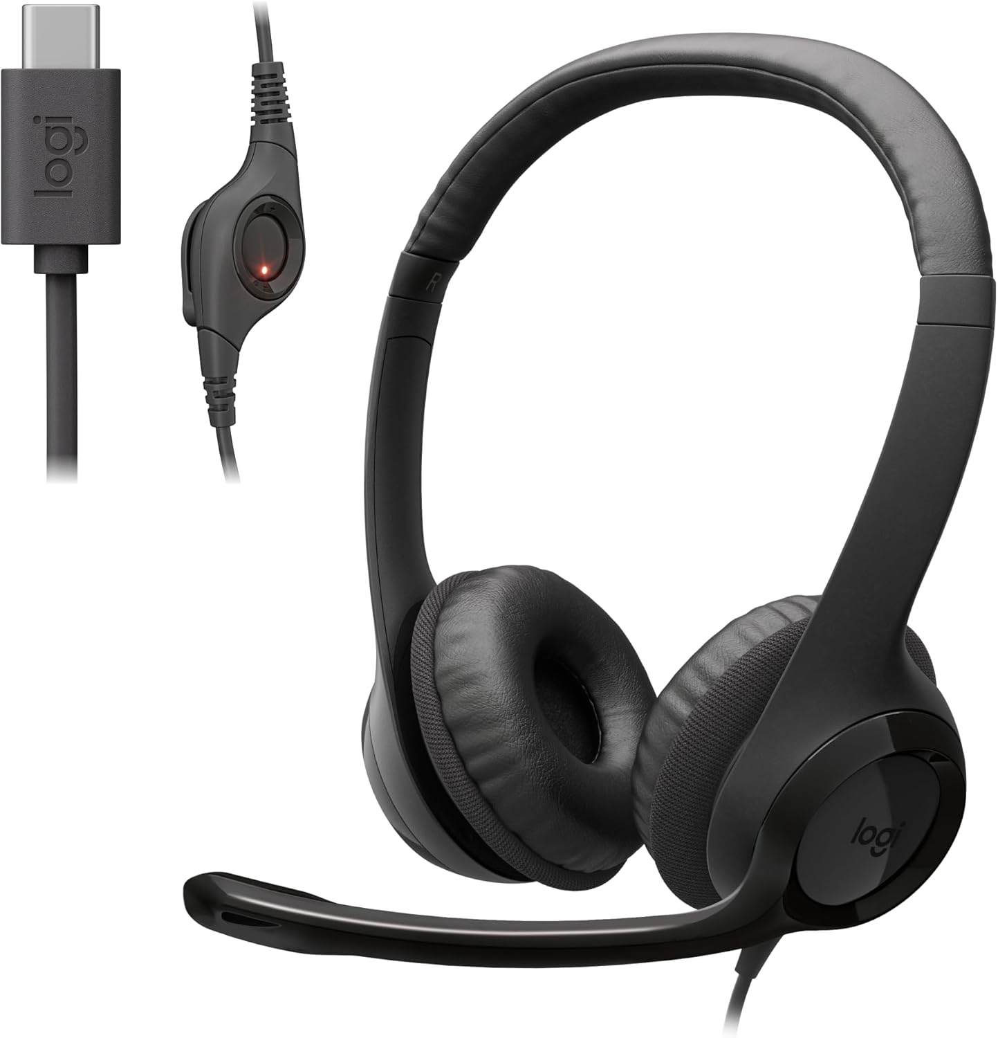 ロジクール USB Type-C ノイズキャンセリングヘッドセット H390RC ブラック テレワーク対応 国内正規品 2年保証