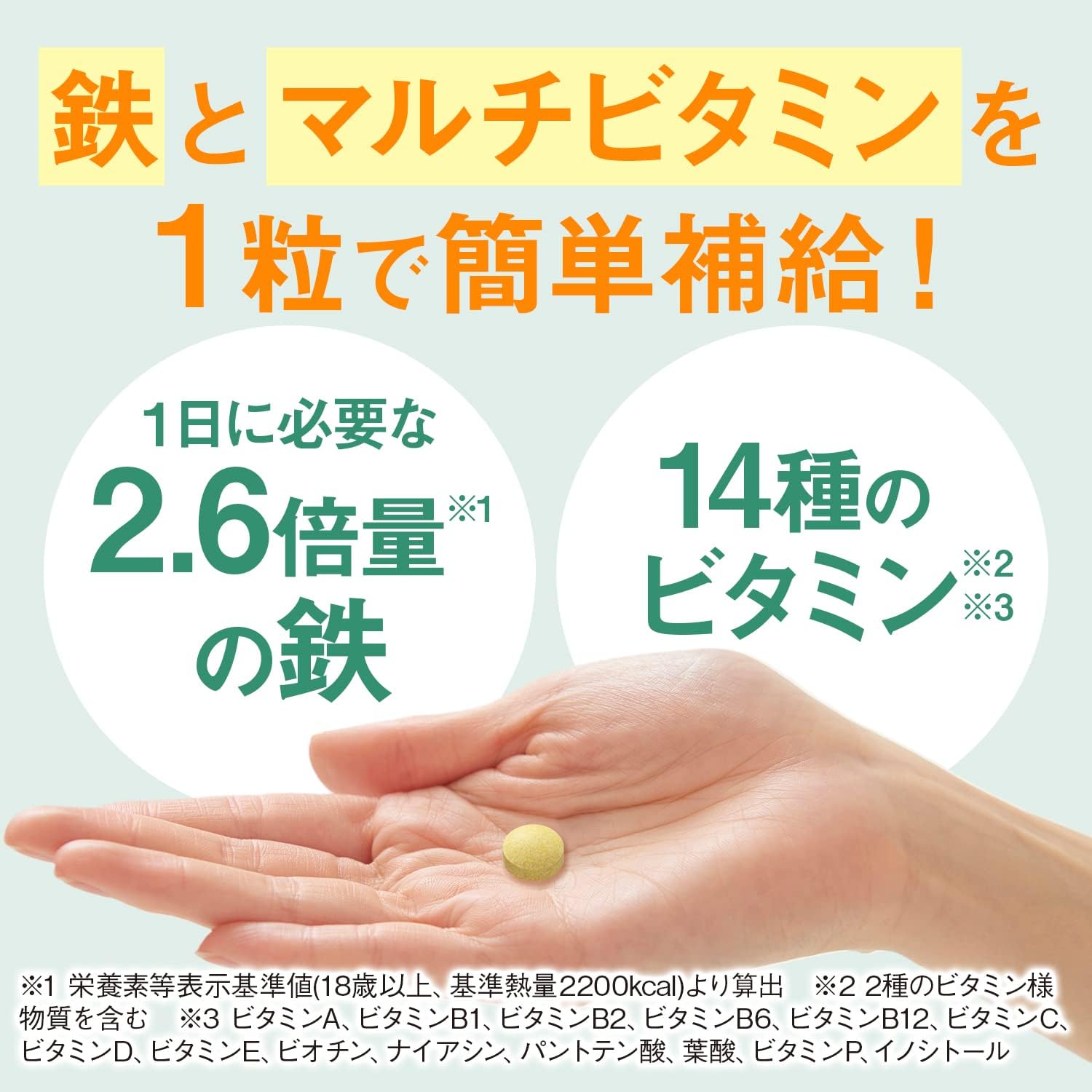 鉄×マルチビタミン サプリメント 90粒 (90日分) 国内製造
