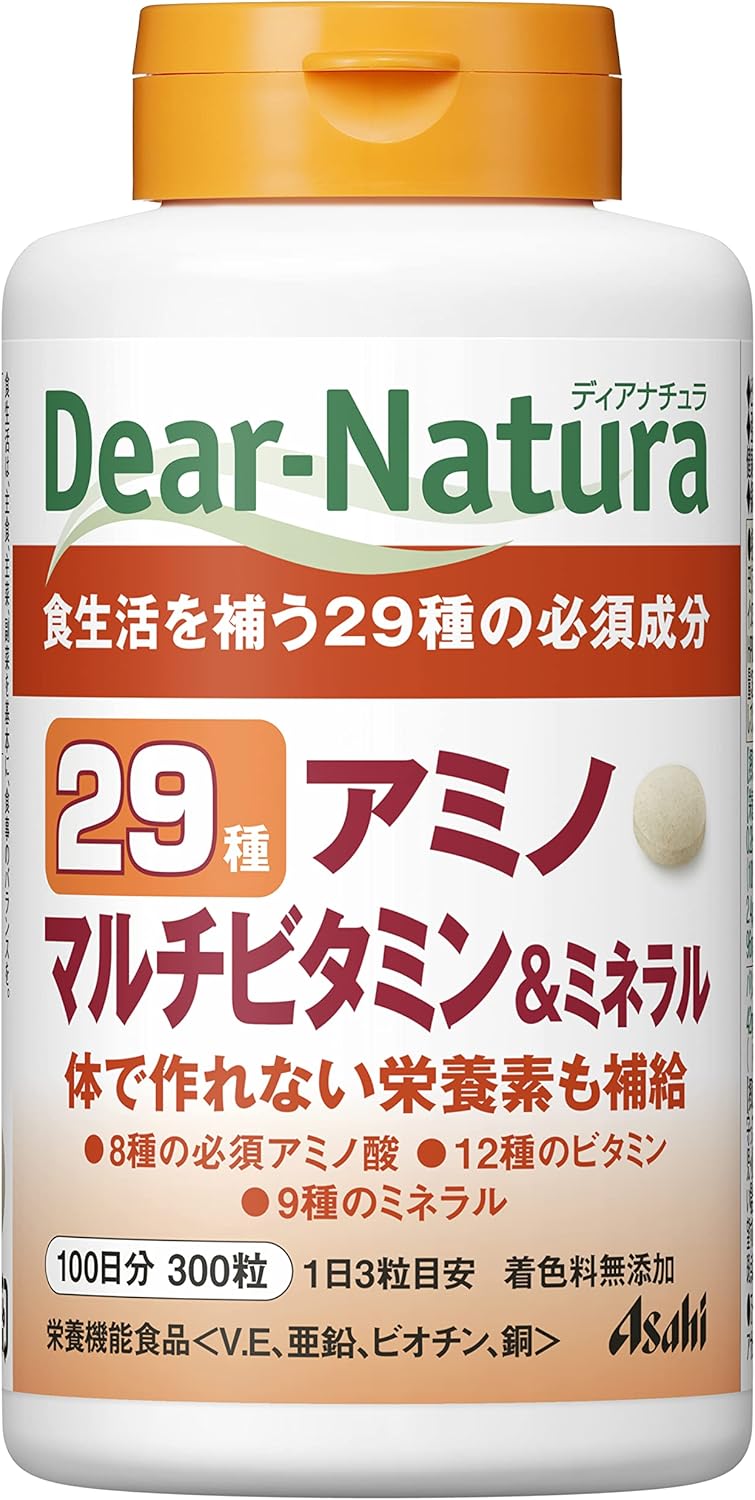 アサヒ ディアナチュラ 29アミノ マルチビタミン&ミネラル 300粒 (100日分)