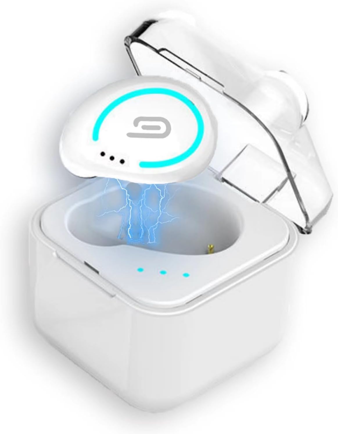 ワイヤレス Bluetooth ヘッドセット 片耳 Hi-Fi音質 自動ペアリング 軽量 マイク内蔵 500mAh充電ケース付き (ホワイト)