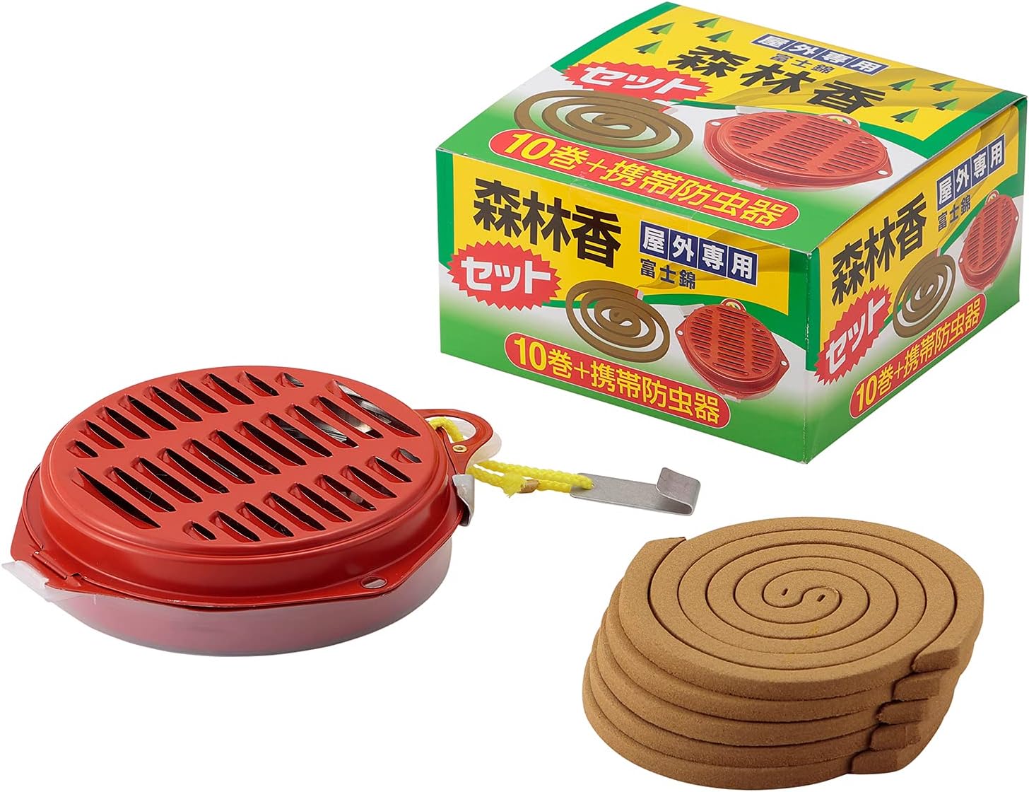アウトドアキャンプ用日本製防虫線香10巻セット