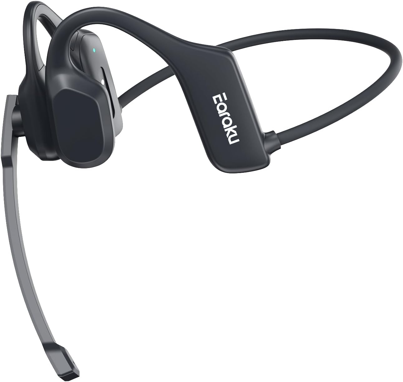 在宅勤務/運転用 Bluetoothヘッドセット 両耳 マイク付 ENCノイズキャンセリング 軽量32g IPX5防水（ブラック）
