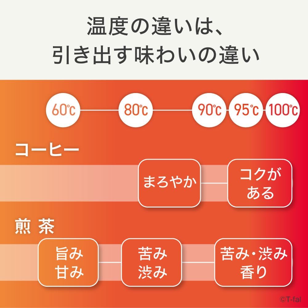 ティファール デジタル温度調節電気ケトル 0.8L ブラック KO8568JPA