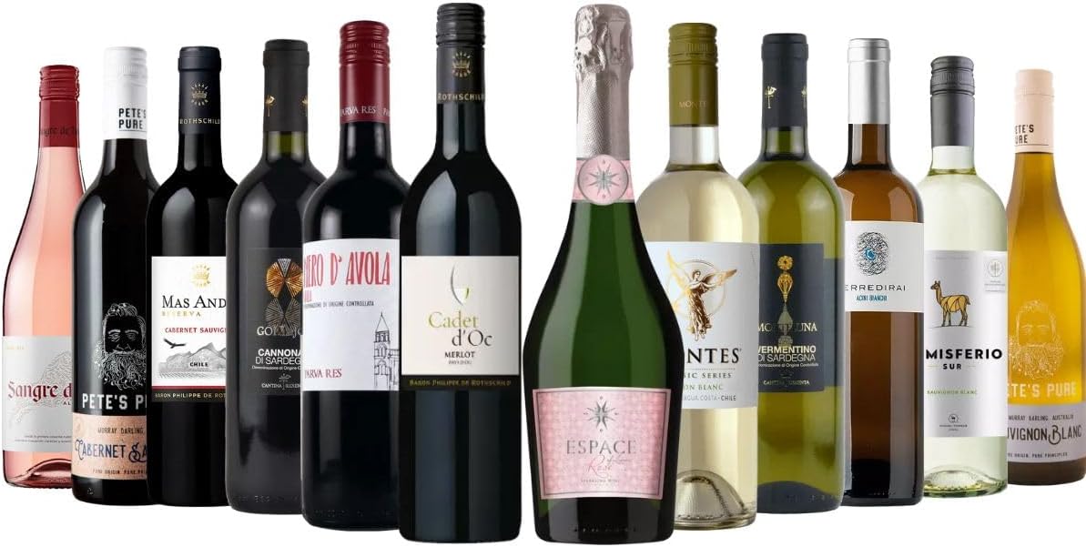世界のワイン飲み比べセット（赤白泡各4本・計12本・750ml）