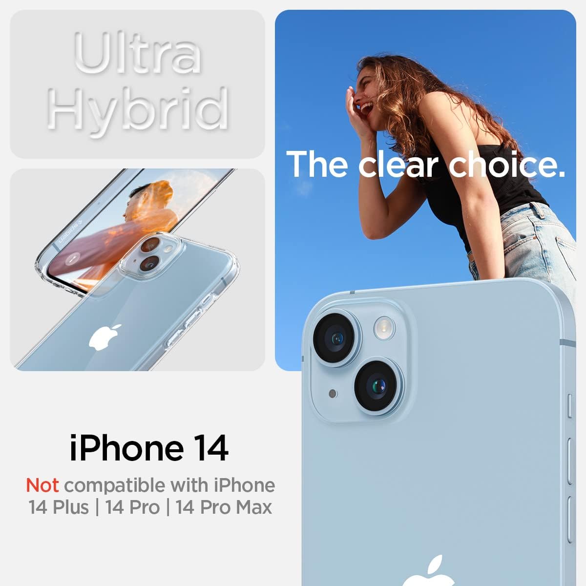 iPhone14ケース クリア TPUバンパー 2重構造 黄変防止 米軍MIL規格取得 耐衝撃 すり傷防止